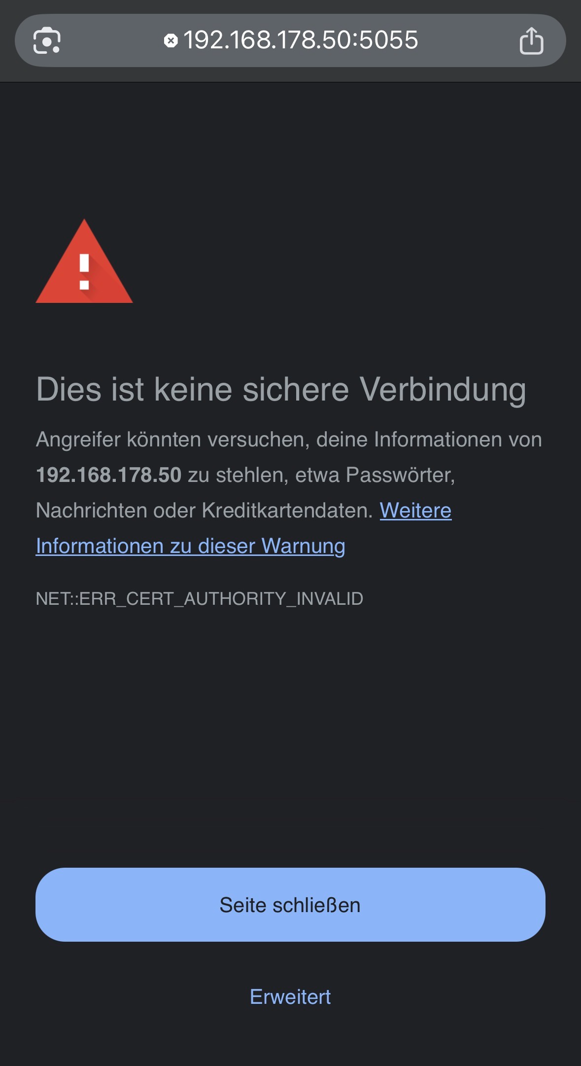 Safari (iOS) — step 1